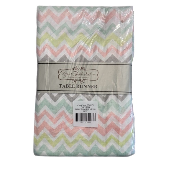 Chevron Table Runner in Spring Pastel - Picture 3 of 7